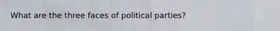 What are the three faces of political parties?