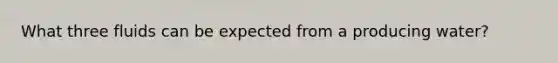 What three fluids can be expected from a producing water?