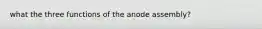 what the three functions of the anode assembly?