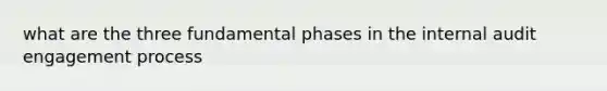 what are the three fundamental phases in the internal audit engagement process