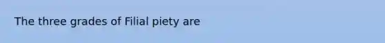 The three grades of Filial piety are