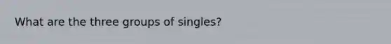 What are the three groups of singles?