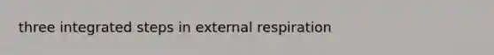 three integrated steps in external respiration