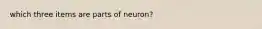 which three items are parts of neuron?