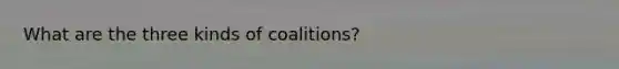 What are the three kinds of coalitions?