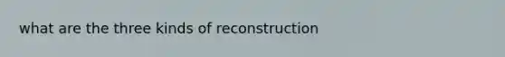 what are the three kinds of reconstruction