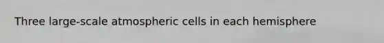 Three large-scale atmospheric cells in each hemisphere