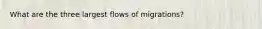 What are the three largest flows of migrations?