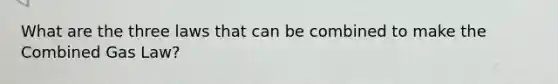 What are the three laws that can be combined to make the Combined Gas Law?
