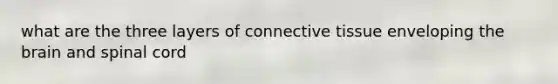 what are the three layers of connective tissue enveloping the brain and spinal cord