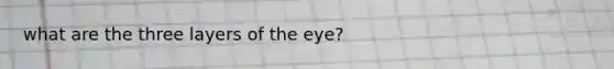 what are the three layers of the eye?