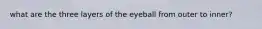 what are the three layers of the eyeball from outer to inner?