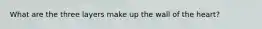 What are the three layers make up the wall of the heart?