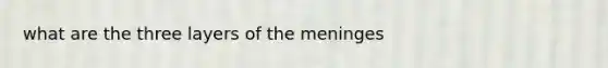 what are the three layers of the meninges