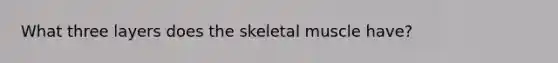 What three layers does the skeletal muscle have?