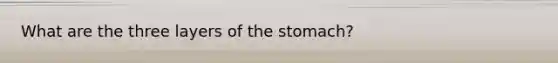 What are the three layers of <a href='https://www.questionai.com/knowledge/kLccSGjkt8-the-stomach' class='anchor-knowledge'>the stomach</a>?