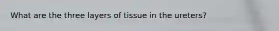 What are the three layers of tissue in the ureters?