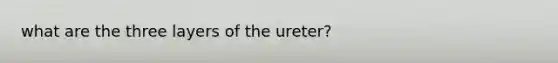 what are the three layers of the ureter?