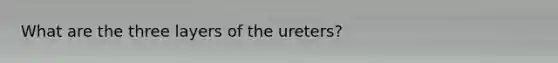 What are the three layers of the ureters?