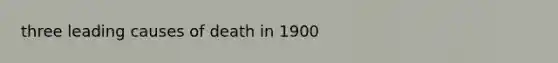 three leading causes of death in 1900