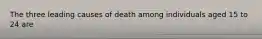 The three leading causes of death among individuals aged 15 to 24 are