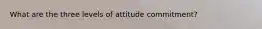 What are the three levels of attitude commitment?