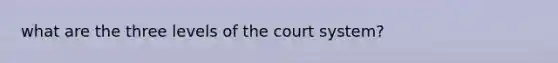 what are the three levels of the court system?