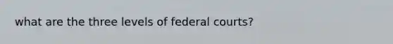 what are the three levels of federal courts?