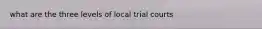 what are the three levels of local trial courts