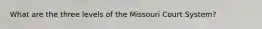 What are the three levels of the Missouri Court System?