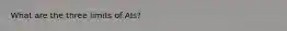What are the three limits of AIs?