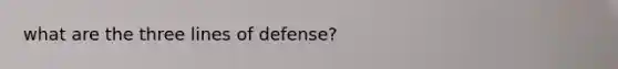 what are the three lines of defense?