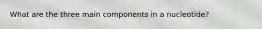 What are the three main components in a nucleotide?