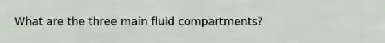 What are the three main fluid compartments?