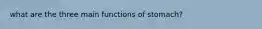 what are the three main functions of stomach?