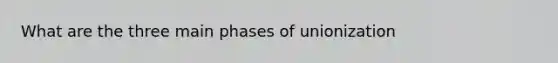 What are the three main phases of unionization