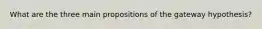 What are the three main propositions of the gateway hypothesis?