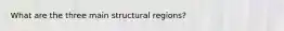 What are the three main structural regions?