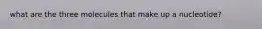 what are the three molecules that make up a nucleotide?