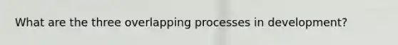 What are the three overlapping processes in development?