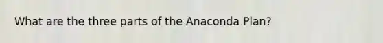 What are the three parts of the Anaconda Plan?