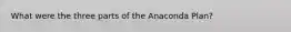 What were the three parts of the Anaconda Plan?