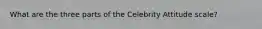 What are the three parts of the Celebrity Attitude scale?