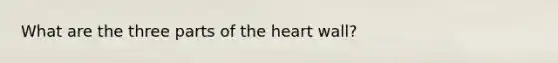 What are the three parts of the heart wall?