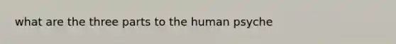 what are the three parts to the human psyche