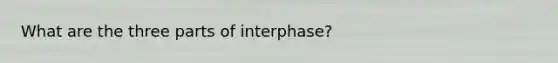 What are the three parts of interphase?