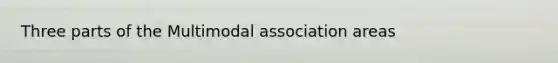 Three parts of the Multimodal association areas