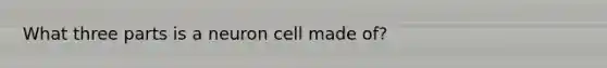 What three parts is a neuron cell made of?