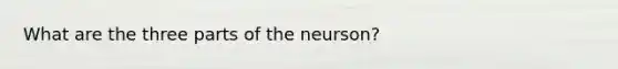 What are the three parts of the neurson?