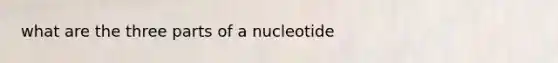 what are the three parts of a nucleotide